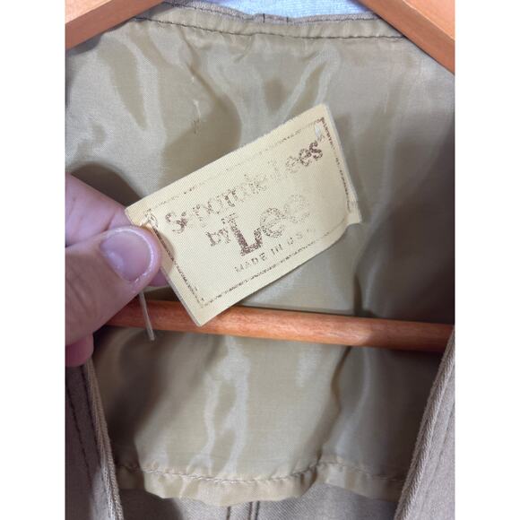 Vintage Vest Separate-Lees by Lee 42R Tan Waistcoat 70s Western Pockets - Picture 4 of 8